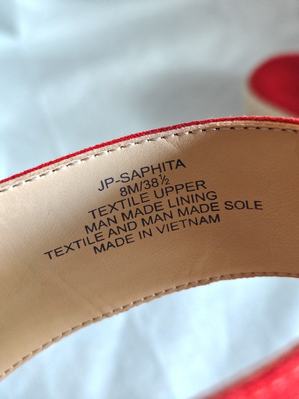 Jessica Simpson Saphita Coral Red Platform Espadrille Wedge Sandals Women's 8M - Picture 6 of 11